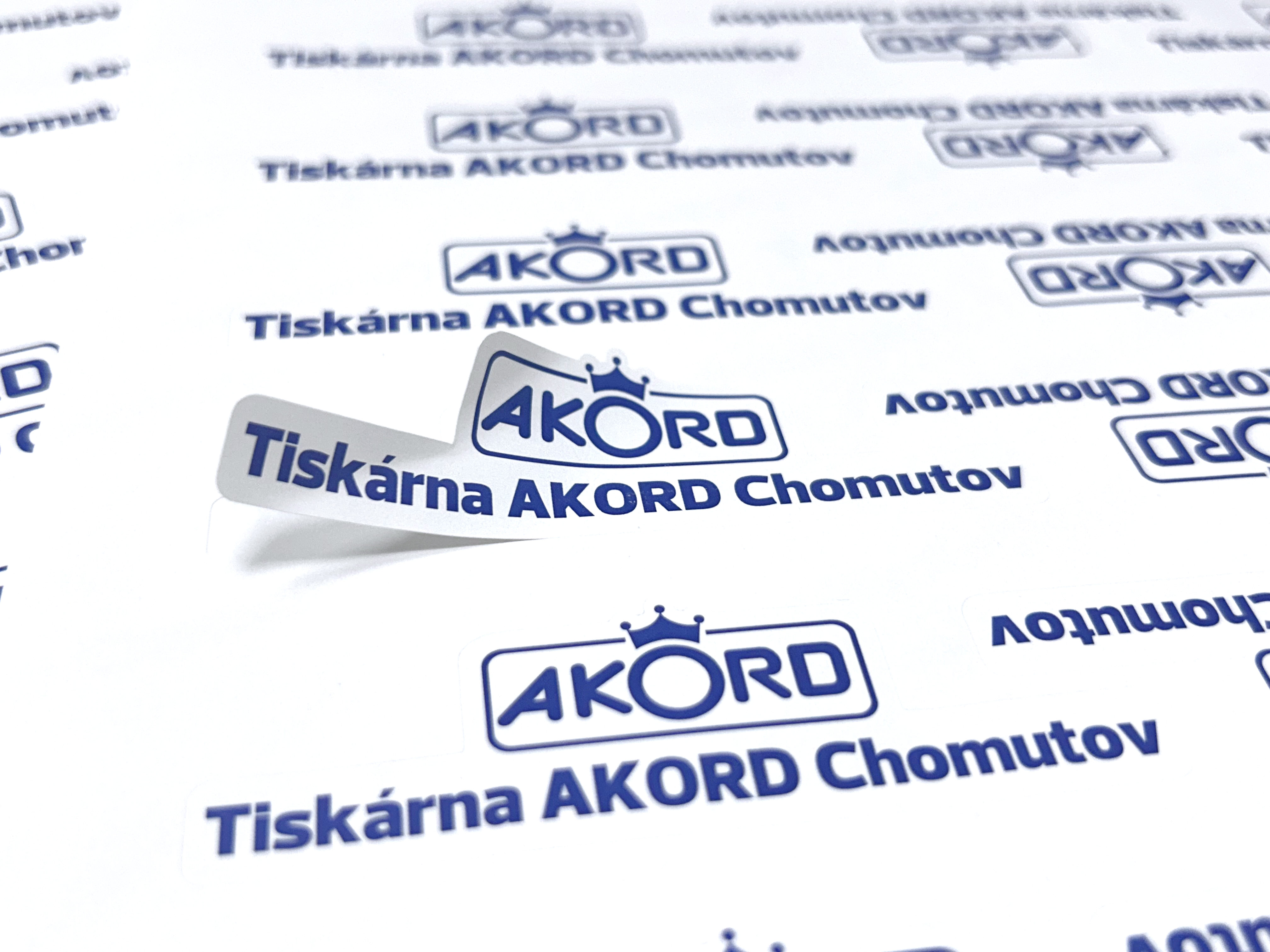 Tiskárna AKORD Chomutov - samolepy